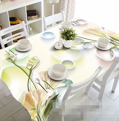 3D Circle 59 Tablecloth Table Cover Cloth Birthday Party AJ WALLPAPER UK Lemon - Image 1 of 4