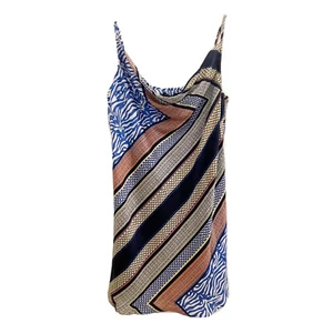 NWT Nasty Gal Zebra Scarf Print Slip Dress Cowl Neck Sleeveless Sz 14 - Picture 1 of 12