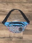 Maui and Sons Retro 80's / 90's Tropical Shark Pink Blue Fanny Pack Travel Bag