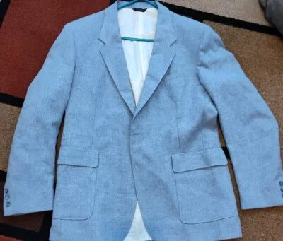 Levi's Sportswear Blazer мужской 44L синий полиэстер винтажный 70-х ретро офисная куртка - Изображение 1 из 4