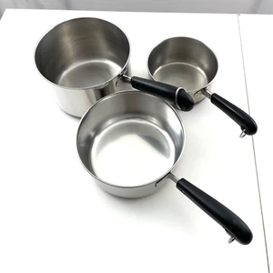 Lot of 3 Vintage Revere Ware Copper Bottom Sauce Pan Pots 1Qt 2Qt 3Qt - Picture 1 of 17