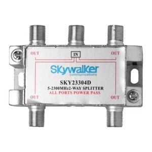 Skywalker 5-2300MHz 4-Way Splitter for Off-Air & Satellite Signals - Picture 1 of 6