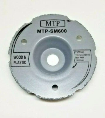 MTP SM600 Flush 3" Wood Plastic Segment Carbide Circular Saw Max SM20 and Rotozip