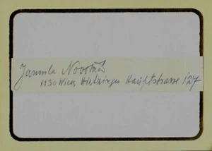 RARO! “Leyenda de la Ópera Checa” Jarmila Novotná Corte Firma Montada - Imagen 1 de 1