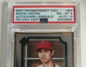 Autógrafos PSA 8 Shohei Ohtani 2021 Topps Transcendent Collection automático 14/15 fr - Imagen 1 de 12