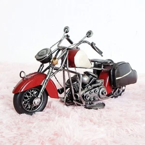 Vintage Collectible Metal Motorcycle Sculpture Handmade Motorbike Model Toy Gift - Picture 1 of 24