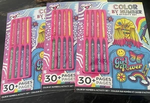 Lot Of 3 Fashion Angels Color By Number & Activity Set-30+ Pages & Crayons - Picture 1 of 1