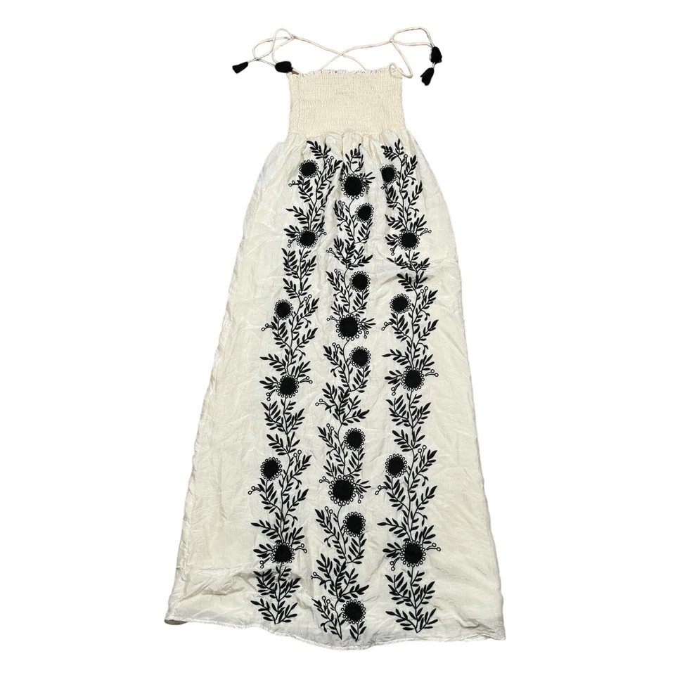 Maxi Vestido Juicy Couture 'Angel' Seda Bordado Floral - Talla P (XS?) Foto 1 de 4