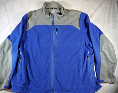 CABELAS Wind Shear Men's 3XL Fleece Jacket Full Zip Pockets Adjustable - Image 1 of 4