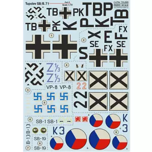 Print Scale 72-295 Decal Flugzeug 1:72 Tupolev SB-2 Katushka Part3 Set1,5 Blätter - Bild 1 von 24