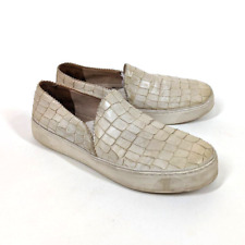 Stuart Weitzman Nuggets Croc-Effect Slip-On Loafers Sneakers Size 9 Preowned