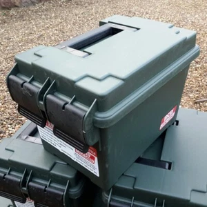 EMPTY AMMO BOX MTM CASE-GARD AMMO CAN AC45 STORAGE BOX TOOL BOX FIELD BOX GREEN - Picture 1 of 11