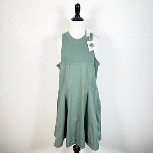 Daily Practice NWT by Anthropologie Women’s Sleeveless Halter Dress in Green XL - Picture 1 of 16