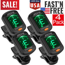 4X Chromatic LCD DIGITAL Clip On Electric Tuner Bass Guitar Ukulele Violin cello