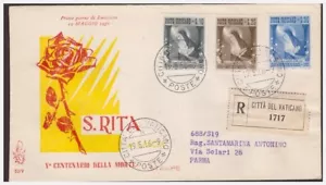 FDC Venetia Club Vatican 1956 - Santa Rita of Cascia Viaggiata Ratchet Spanners - Picture 1 of 1