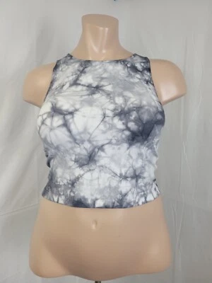 Camiseta Regata Feminina Tangerina Tamanho XL Tie Dye Crop Gym Yoga Treino Roupa Ativa - Imagem 1 de 4