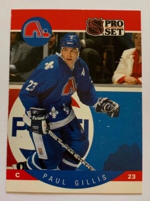 PAUL GILLIS Nordiques #23 1990-1991 Pro Set #246 - Image 1 of 2