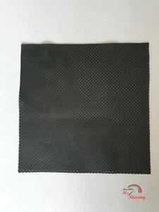 BLACK PERFORATED LEATHER OFFCUTS 25 X 25 CM 2 PIECES TOP ITALIAN QTY LEATHER - Picture 1 of 1
