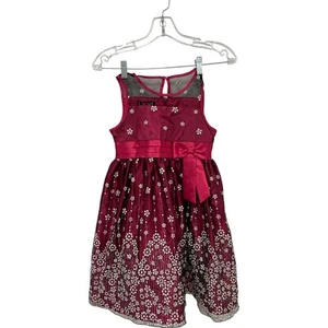 Love By Special Occasions Dress 7 Red Beaded Floral Sleeveless Party Wedding - Picture 1 of 10