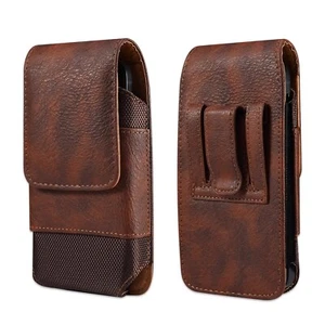 Black or Brown Leather Vertical Belt Loop Case for Most SmartPhones - Picture 1 of 10