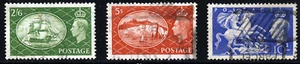 GB KG VI 1951 "Festival" High Values To Ten Shillings SG 509 to SG 511 VFU - Picture 1 of 2