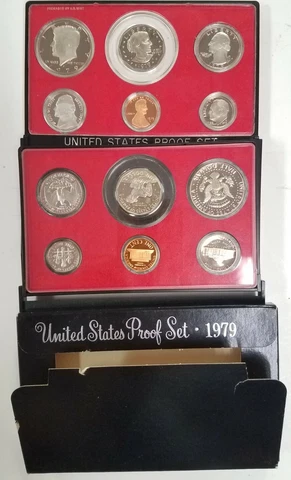 SS0679SXBCFO U.S. MINT 6 COIN SET YEAR 1979-S CAMEO PROOF SET MINT FRESH ALL OGP Cover