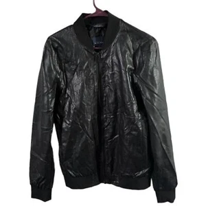 Chaqueta de cuero Zara brillante bomber nueva sin etiquetas - Imagen 1 de 6
