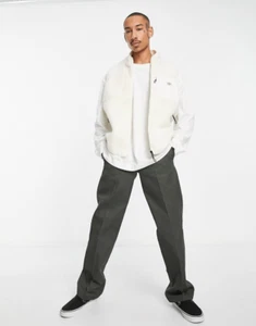 Dickies Red Chute vest off white cream small new - Picture 1 of 15