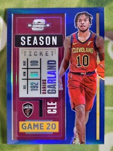 Darius Garland 2020-21 Panini Contenders Optic Season Ticket Blue Prizm /99 #1