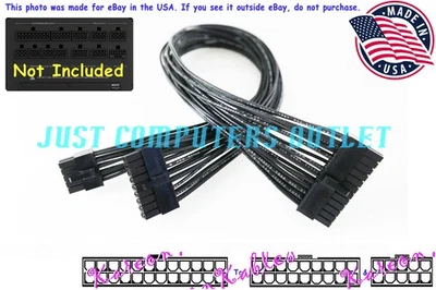 🔥 24" NZXT PS-2302 ATX 3.1 (PA-8G2BB) to (20+4) Pin Motherboard ATX Power Cable - Image 1 of 4