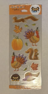 Hallmark Stickeroni Thanksgiving Stickers - Squirrel, Turkey - New In Package - Picture 1 of 5