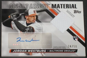 Jordan Westburg 2024 Topps Major League Material Autograph Rookie (24/50) Oriole - Bild 1 von 2