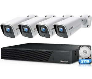 Sistema de cámara de seguridad para el hogar Toguard W504 5 MP 4 piezas 8 canales NVR PoE - Imagen 1 de 7