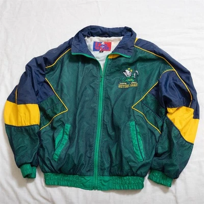 Notre Dame Fighting Irish Wildly Vintage 1980s Pro Player Fishnet Jacket Small - Image 1 of 4