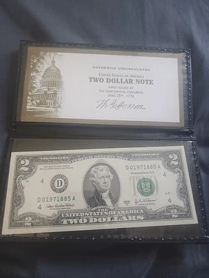 World Reserve Monetary Exchange Authentic Uncirculated Two Dollar Note - Image 1 of 3