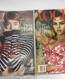 Lot 2 VOGUE Magazines Selena GOMEZ NOS 1 New In Shrink Emma Stone 2016 2017 - Picture 1 of 11
