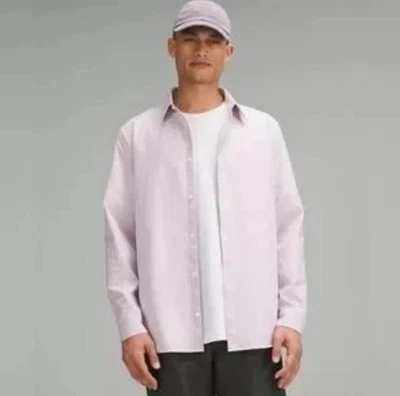 NWT Lululemon Men New Venture Classic Fit Long Sleeve Shirt INPP Pink Striped L - Image 1 of 4