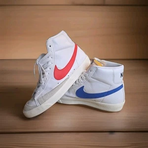 Nike Blazer Mid 77 Vintage Mismatched Swoosh Men's Size 9.5 Custom BQ6806-117 - Picture 1 of 9