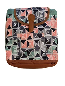 Mini mochila con correas verdes retazos para damas/adolescentes/niñas - Imagen 1 de 7