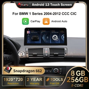 Radio de coche para BMW CCC CIC E81 E82 E87 E88 4G Android 13 Radio Carplay GPS Navi - Imagen 1 de 14