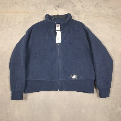 Chaqueta Adidas Sherpa Fleece Holidayz para mujer 2XL azul marino recortada nueva con etiquetas Foto 1 de 4