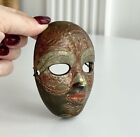 1960 Miniature Vintage Cast Bronze Brass Decor Figure Statue Wall Mask Venice 