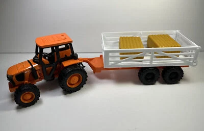 Remolque Kubota M5-111 escala 1/32 tractor agrícola plástico y diecast juguete y vagón Foto 1 de 4