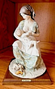 Giuseppe Armani Porcelain Sculpture Maternity Mother Breastfeeding Infant - Picture 1 of 8