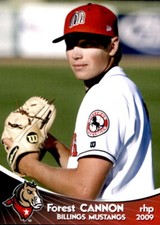 2009 Billings Mustangs Grandstand #4 Forest Cannon Boise Idaho UC Santa Barbara