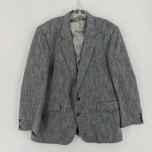 Circle S Western Sport Coat Blazer Jacket Mens 44R Gray Tweed Two Button USA * - Picture 1 of 20
