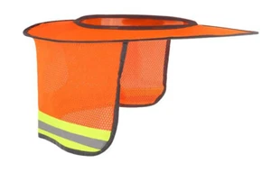 Orange Hard Hat Sunshield Upgrade Full Brim Neck Sunshade - Picture 1 of 4