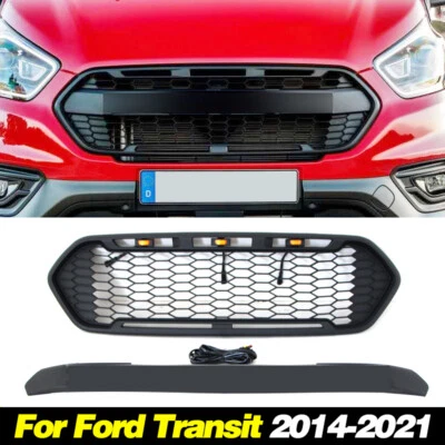 Parrilla de aire para parachoques delantero con luces LED apta para Ford Transit Custom 2014-2021 Foto 1 de 4