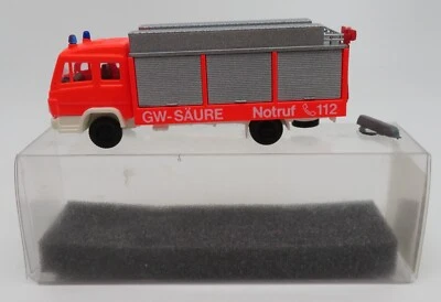 PRALINE HO 1/87 MB MERCEDES 1320 GW SAURE NOTRUF 112 FEUERWEHR POMPIER #84045 - Photo 1/4