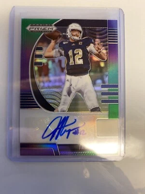 2019 Panini Prizm Draft Picks JAMES MORGAN Purple/Green Prizm Parallel Auto /199 - Image 1 of 2